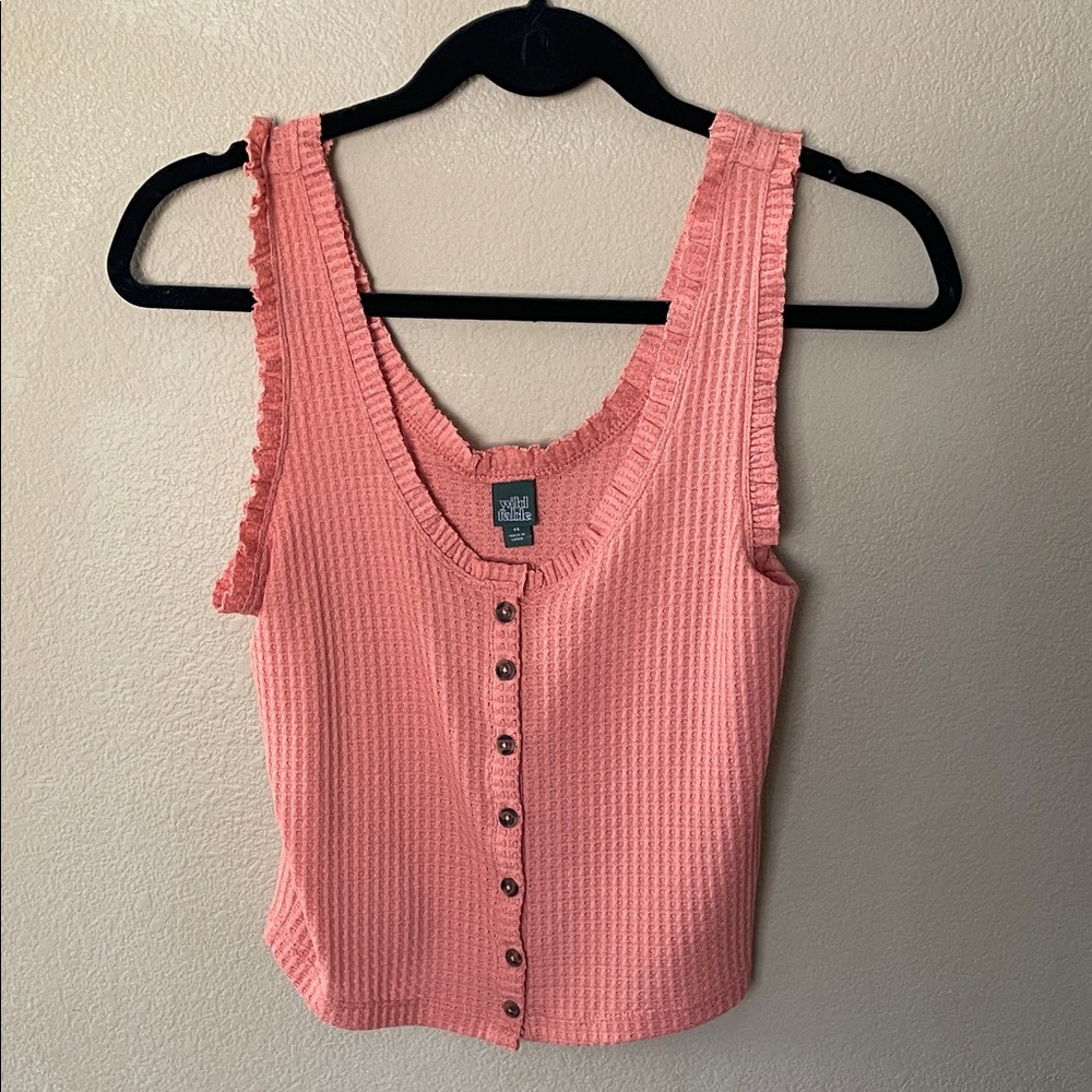 Wild Fable Coral Ribbed Tank Top